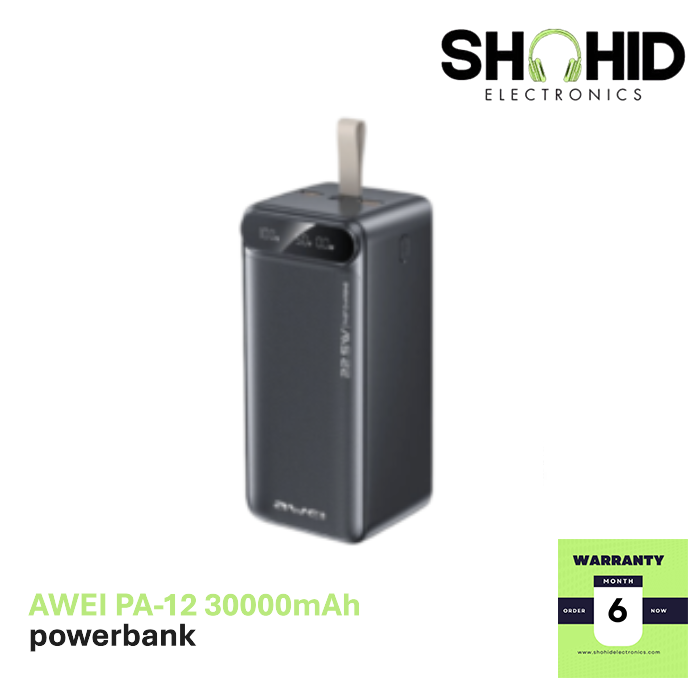 AWEI PA-12 30000mAh Fast Charging Power Bank