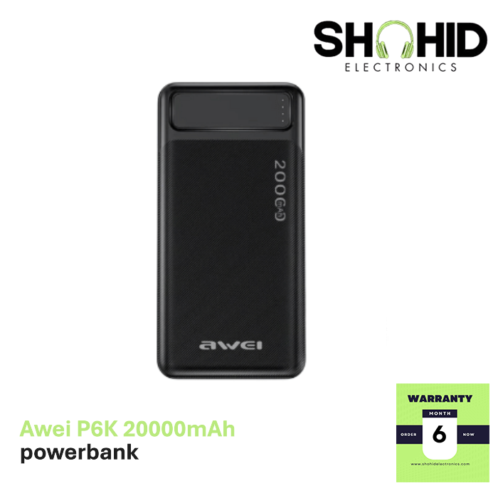 Awei P6K 20000mAh Double USB Output Power Bank