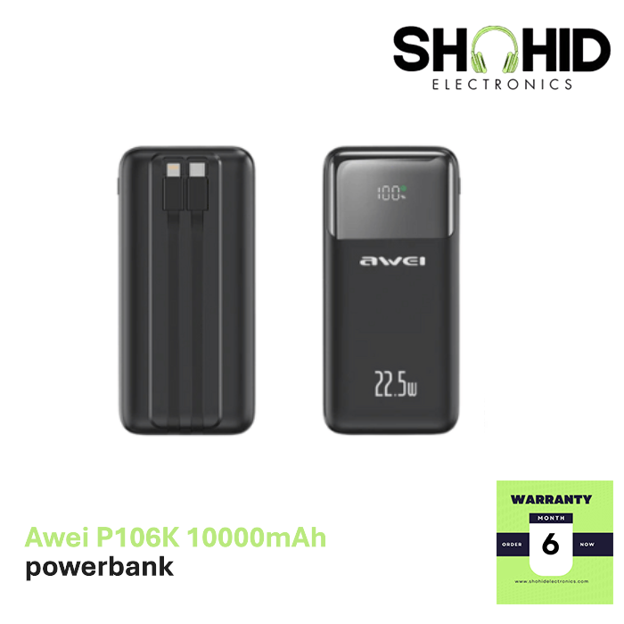 Awei P106K 10000mAh PD22.5W Power Bank