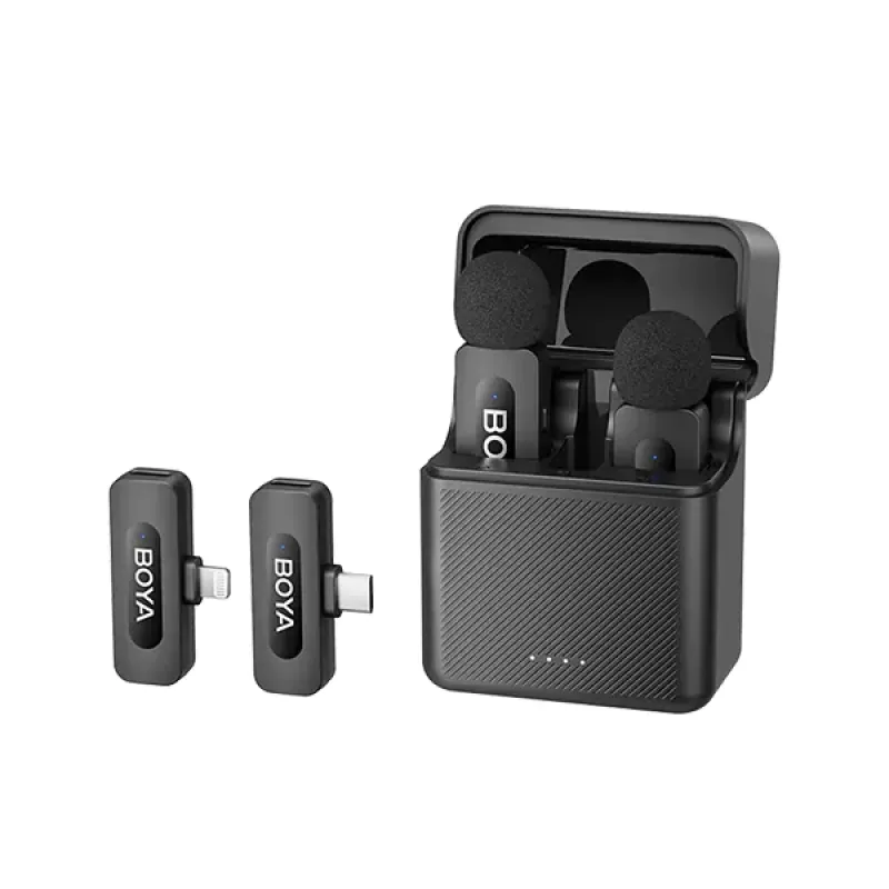 BOYA BY-V3 Combo 2.4 GHz Dual-Channel Wireless Microphone for Android & IOS