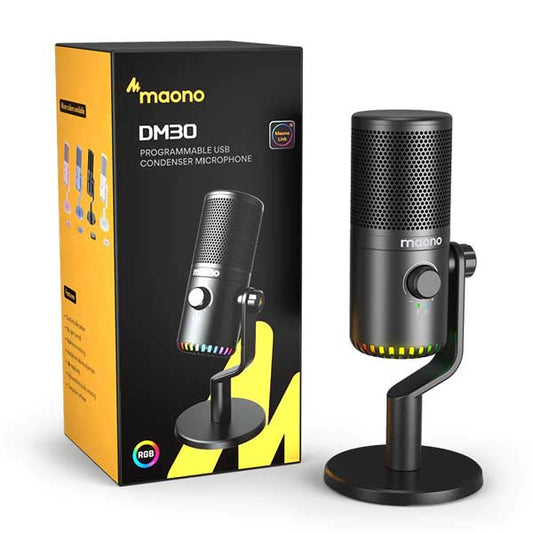 Maono DM30 RGB Programmable Condenser USB Microphone