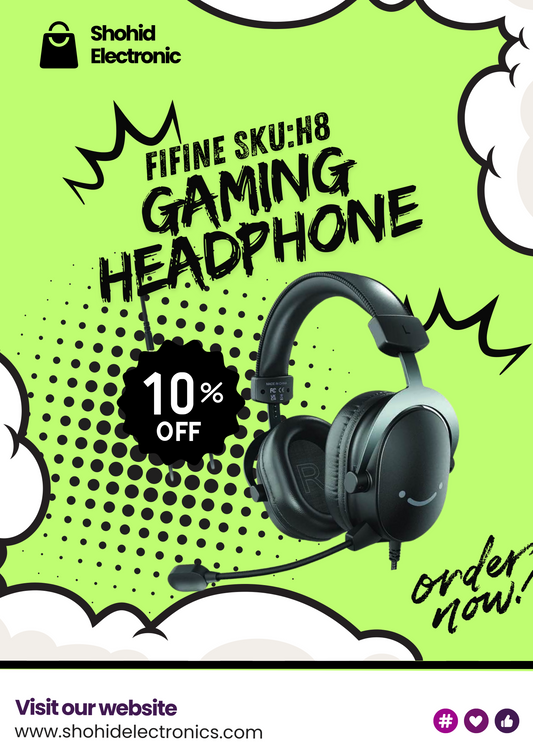 Fifine H8 3.5mm Headphone with 50mm Dynamic Driver